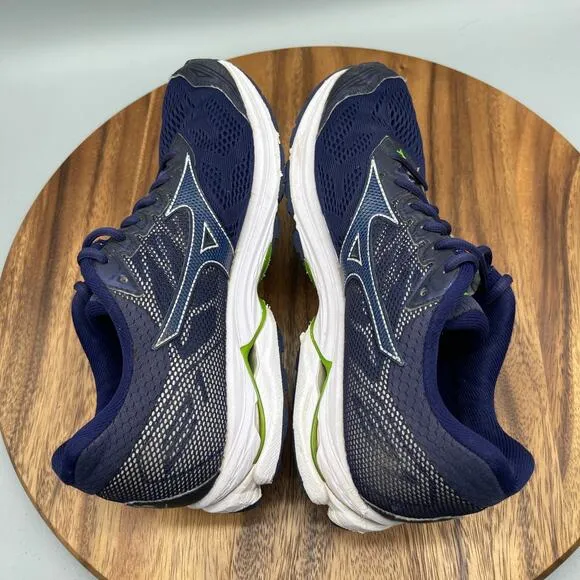 Mizuno Wave Rider 21 Shoes Mens Size 8 Blue Running Comfort Walking Sneakers