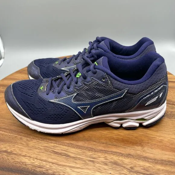 Mizuno Wave Rider 21 Shoes Mens Size 8 Blue Running Comfort Walking Sneakers