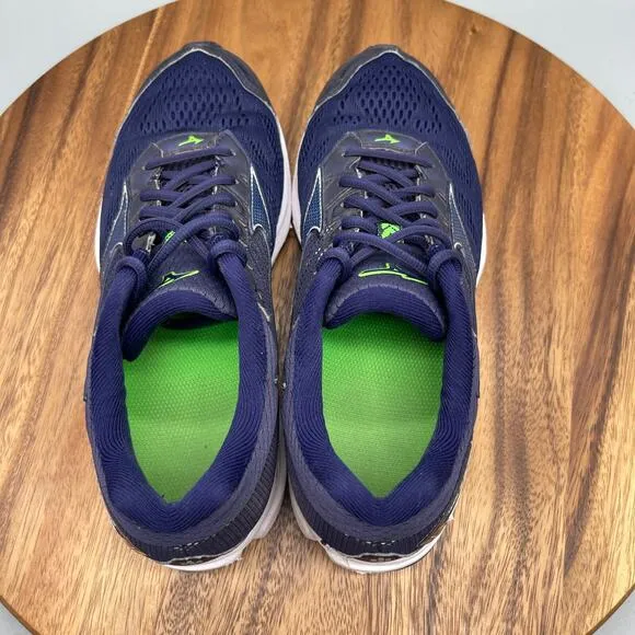 Mizuno Wave Rider 21 Shoes Mens Size 8 Blue Running Comfort Walking Sneakers