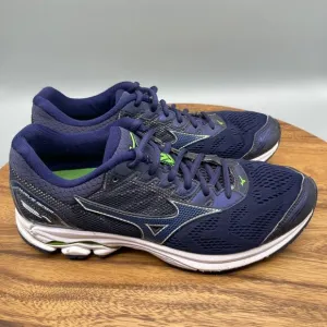 Mizuno Wave Rider 21 Shoes Mens Size 8 Blue Running Comfort Walking Sneakers