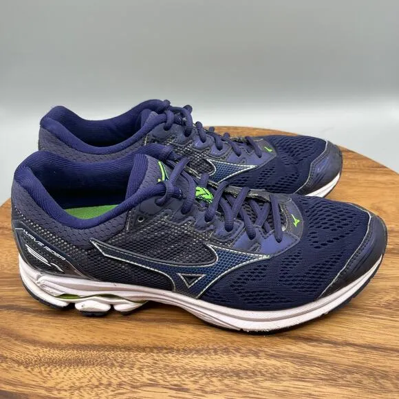 Mizuno Wave Rider 21 Shoes Mens Size 8 Blue Running Comfort Walking Sneakers