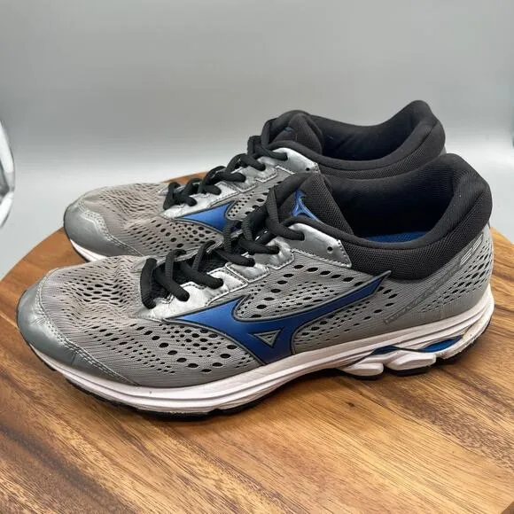 Mizuno Wave Rider 22 Shoes Mens Size 12.5 Silver Running Comfort Walking Sneaker