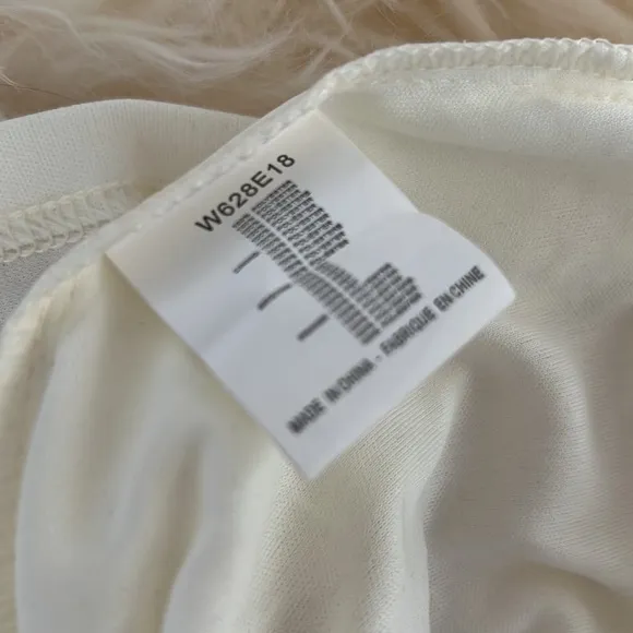 {Molly Bracken} NWT  Sequins  Cream Colored Fringe Spaghetti Straps Dress SZ S