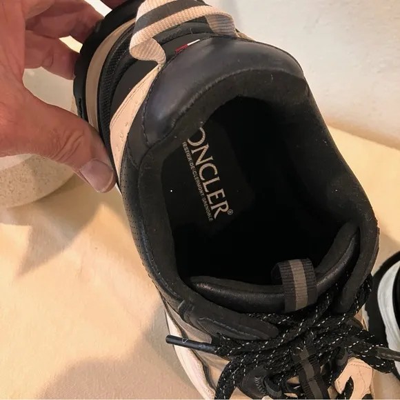 Moncler Black and Cream Chunky Sneakers-size 46 (12 US)