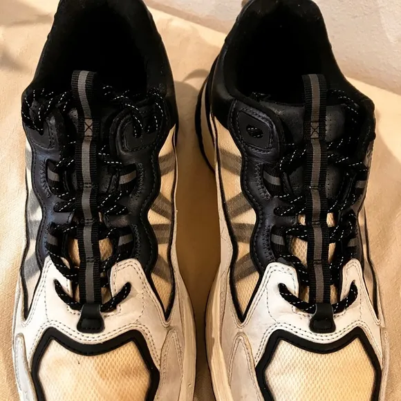 Moncler Black and Cream Chunky Sneakers-size 46 (12 US)