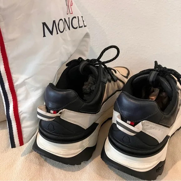 Moncler Black and Cream Chunky Sneakers-size 46 (12 US)