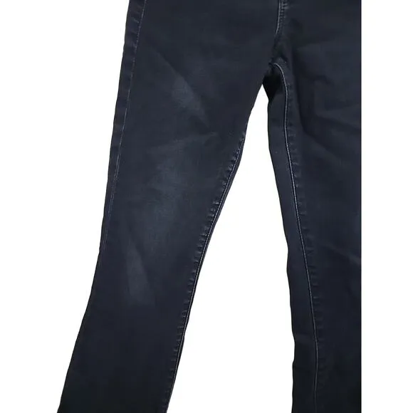 Mother The Insider Crop Fray Step Hem Jeans Night In Paris Black Size 25 NWOT