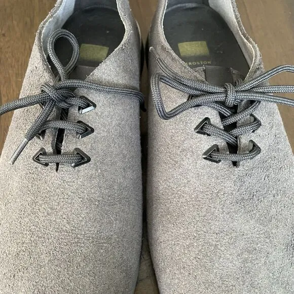 Muroexe Men’s Comfort Shoes 9 Made in Spain Gray Vegan Oxford Loafer Sneaker