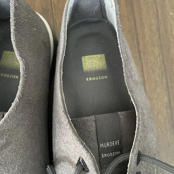 Muroexe Men’s Comfort Shoes 9 Made in Spain Gray Vegan Oxford Loafer Sneaker