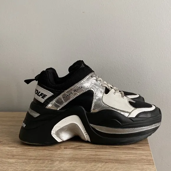Naked Wolfe Art Track Platform Sneakers