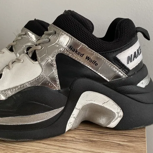 Naked Wolfe Art Track Platform Sneakers