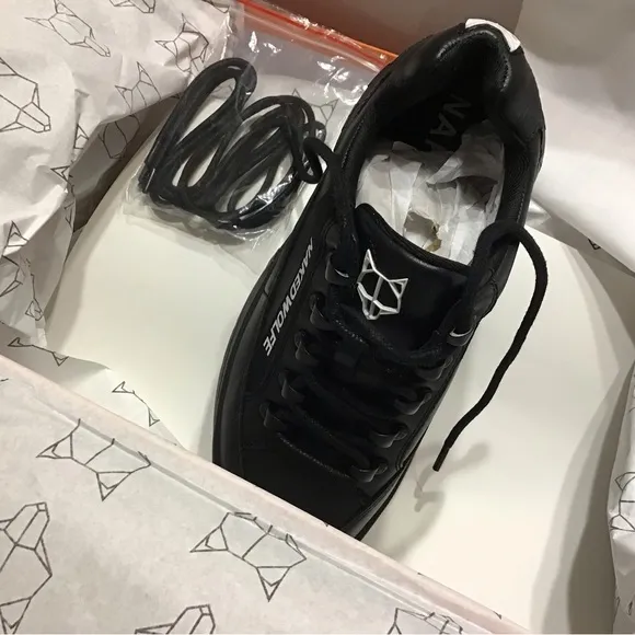 Naked Wolfe Black Chunky Platform Sneakers