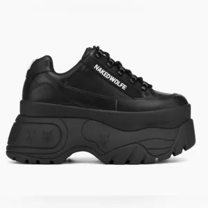 Naked Wolfe Black Chunky Platform Sneakers