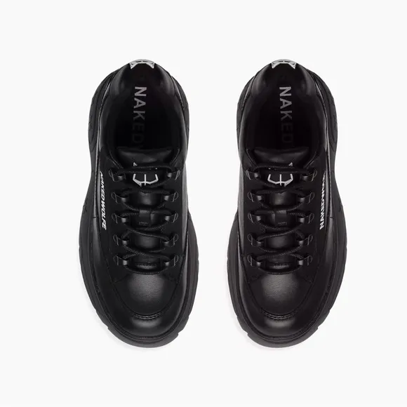 Naked Wolfe Black Chunky Platform Sneakers