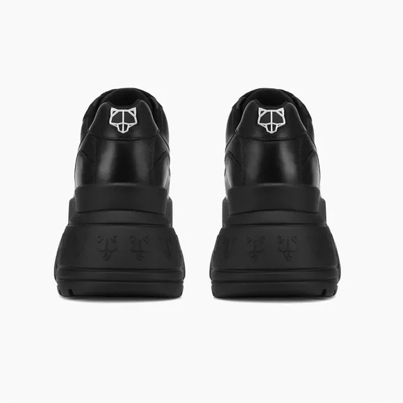 Naked Wolfe Black Chunky Platform Sneakers