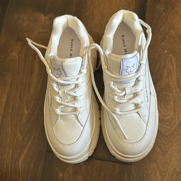 Naked Wolfe SPORTY WHITE LEATHER sneakers