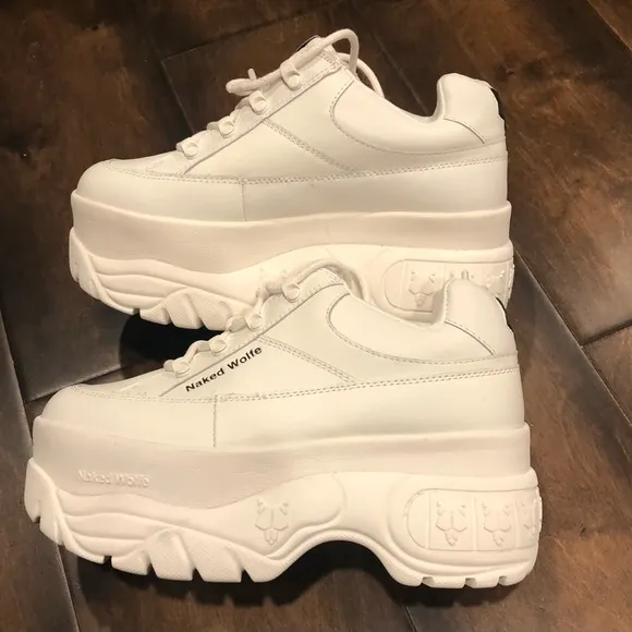 Naked Wolfe SPORTY WHITE LEATHER sneakers