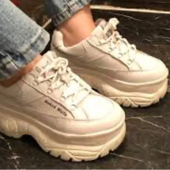 Naked Wolfe SPORTY WHITE LEATHER sneakers