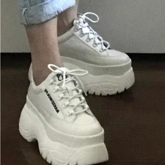 Naked Wolfe SPORTY WHITE LEATHER sneakers