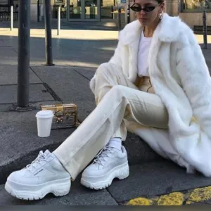Naked Wolfe SPORTY WHITE LEATHER sneakers