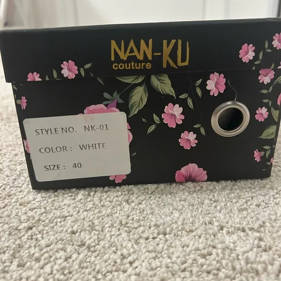 NAN-KU COUTURE Cruise Studded Hi Top Sneakers in White