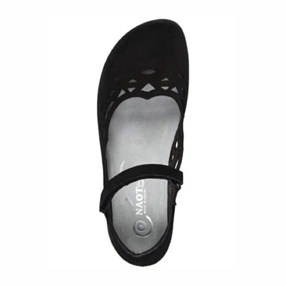 Naot Agathis Mary Jane Lazer Cut Comfort Shoes Size 7 Black