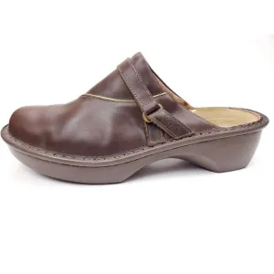 Naot FLORENCE Brown Leather Comfort Clogs Mules Slip On Shoes Size 40 N US 9-9.5