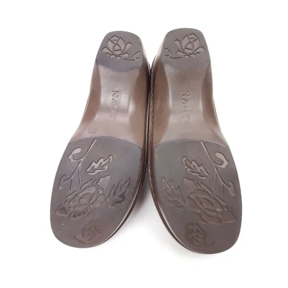 Naot FLORENCE Brown Leather Comfort Clogs Mules Slip On Shoes Size 40 N US 9-9.5