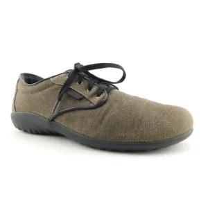 NAOT Taupe Gray Taupe Fabric Lace-up Oxfords Walking Sneaker Shoes 40EU / 9US