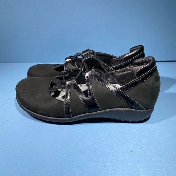Naot Timu Suede Maryjane Lace Up Comfort Shoes Womens 6 EU 37