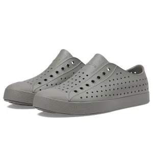 Native Shoes Jefferson Unisex US M11/W13 Gray Perforated Comfort Sneakers FZP395