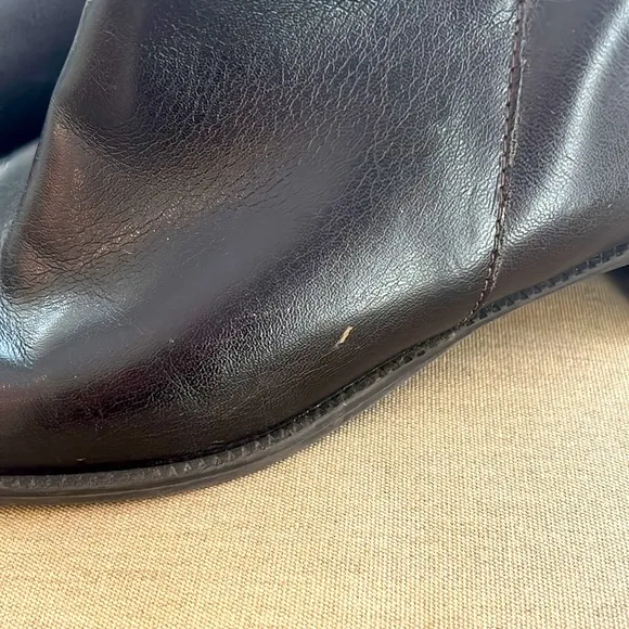 Naturalizer Brazil 7.5 Brown Bootie Faux Leather Zip Ankle Boot Shoes Western