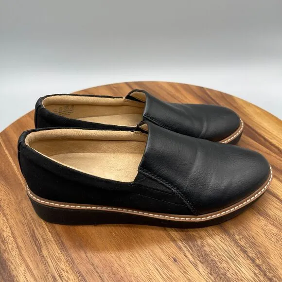 Naturalizer Effie Loafer Shoes Black Womens Size 7.5 M Slip On Comfort