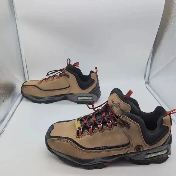 Nautilus Specialty ESD Steel Toe SD10 N1392 Mens Brown Athletic Work Shoes sz 16