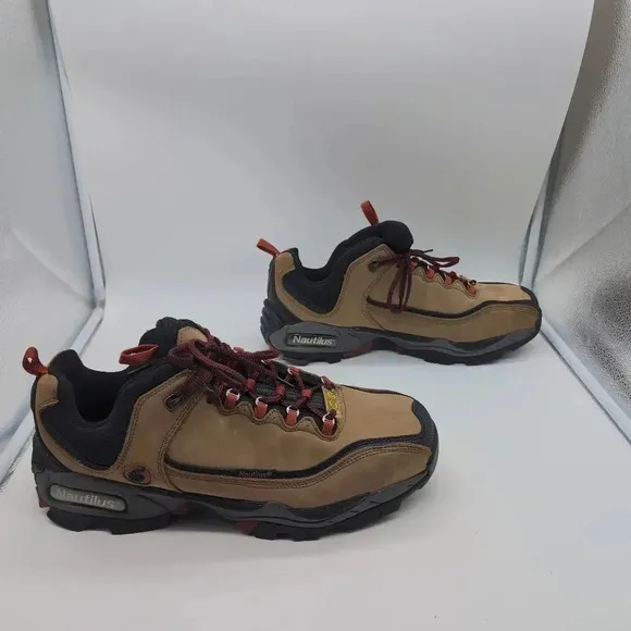 Nautilus Specialty ESD Steel Toe SD10 N1392 Mens Brown Athletic Work Shoes sz 16