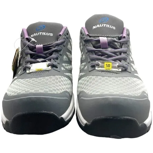 Nautilus Women's Gray Safety Velocity Carbon Toe Work Shoe Size 7.5 NWT