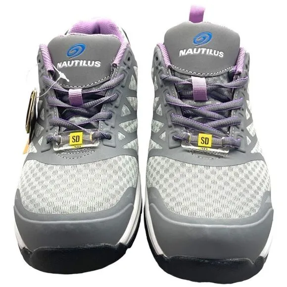 Nautilus Women's Gray Safety Velocity Carbon Toe Work Shoe Size 7.5 NWT