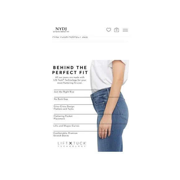 NEW $109 NYDJ Alina Light Wash Jeans Pants Size‎ 14 Lift Tuck Smoothing Slimming