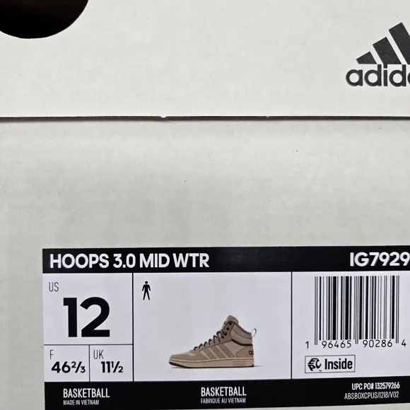 New adidas Hoops 3.0 Mid Winter Magic Beige Men's Basketball Shoes Size 12