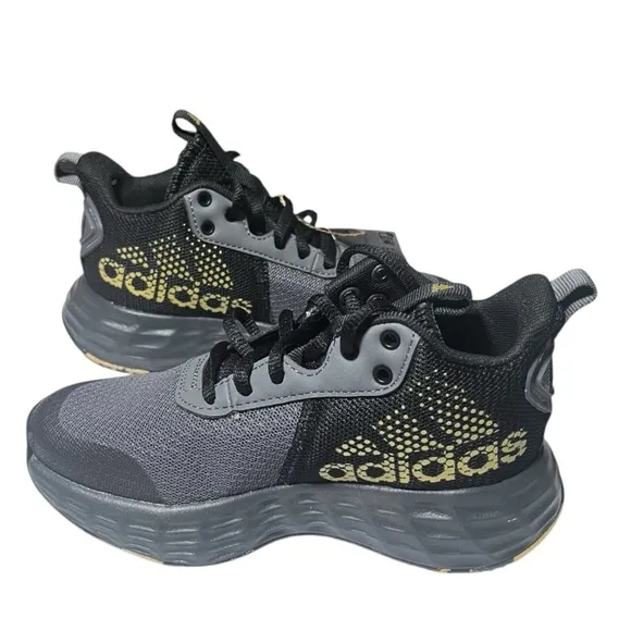 NEW adidas Own The Game 2.0 Basketball Shoe, Grey Five/Matte Gold/Core Black, 12