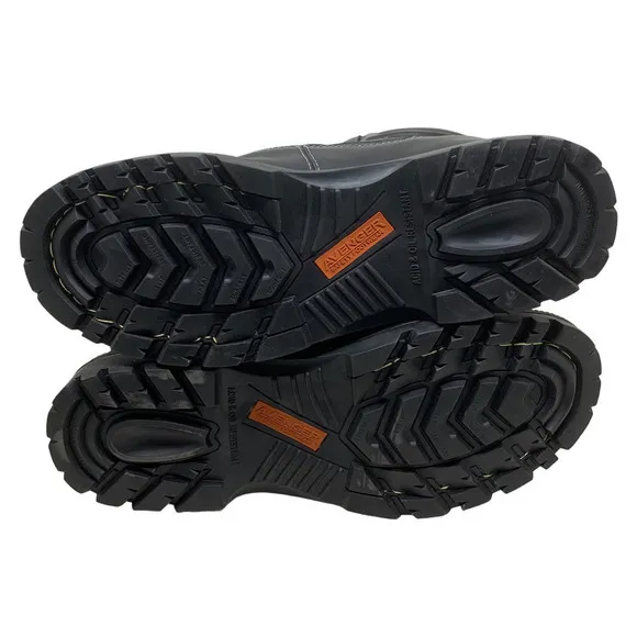New Avenger Men's Sz 13 Steel Toe Internal Met Guard Work Boots Black A7300 NIB