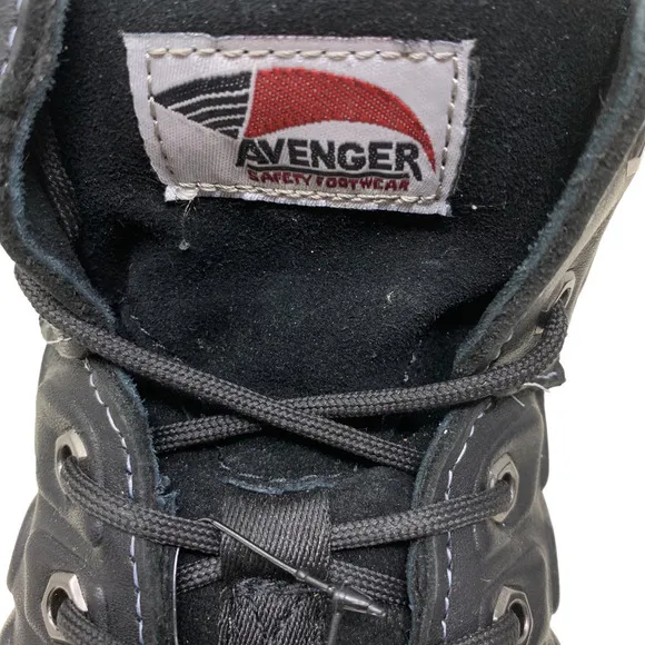 New Avenger Men's Sz 13 Steel Toe Internal Met Guard Work Boots Black A7300 NIB