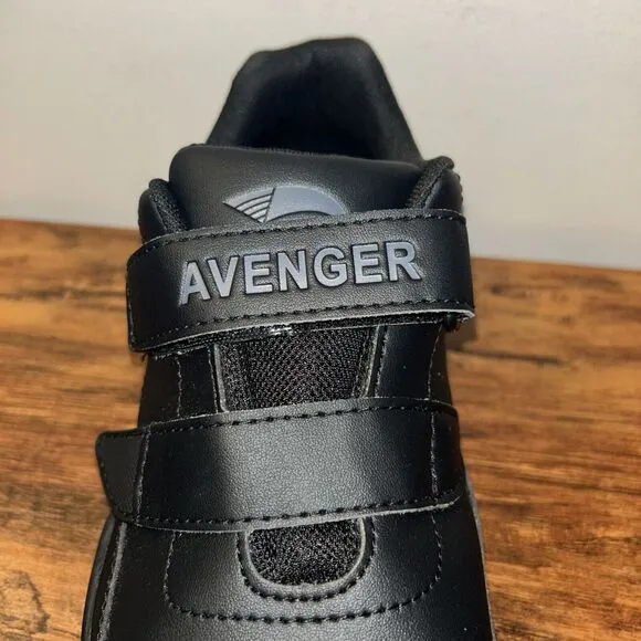 NEW Avengers Work Shoes Court EZ On Composite Toe Mens Size 9M Sneakers Black
