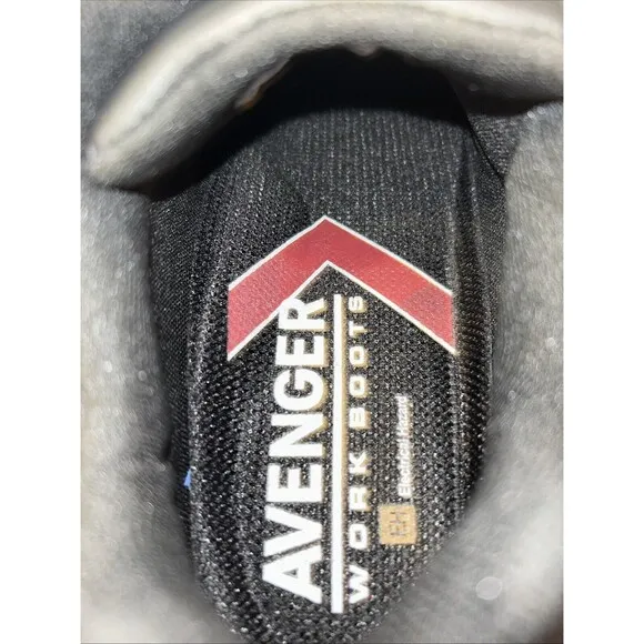 NEW Avengers Work Shoes Court EZ On Composite Toe Mens Size 9M Sneakers Black