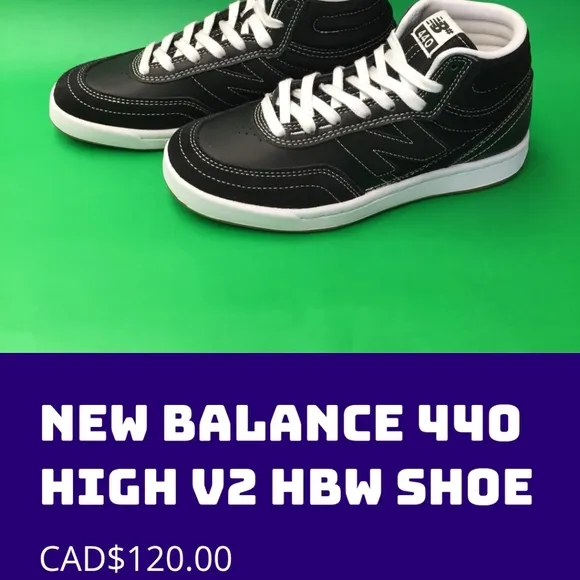 New Balance 440 men's high-top sneakers.