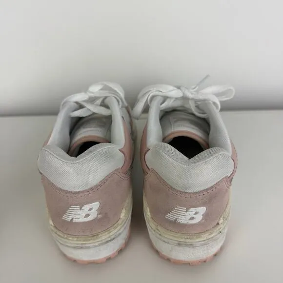 New Balance 550 Lace-Up Athletic Walking Sneakers Pink/Sand Shoes US 7W 5.5M