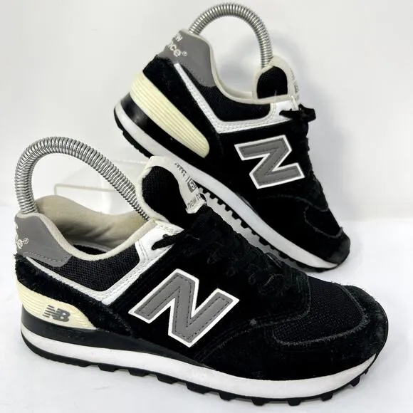 New Balance 574 Classic Athletic Sneakers Shoes Men 5 Black Suede W574SKW