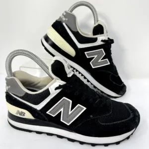 New Balance 574 Classic Athletic Sneakers Shoes Men 5 Black Suede W574SKW