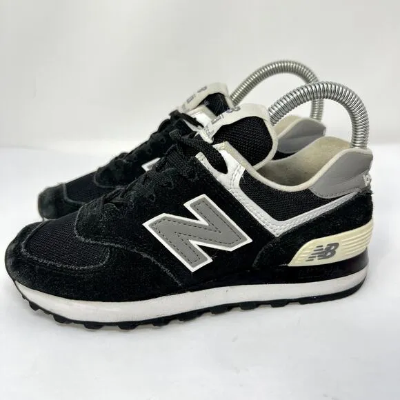 New Balance 574 Classic Athletic Sneakers Shoes Men 5 Black Suede W574SKW