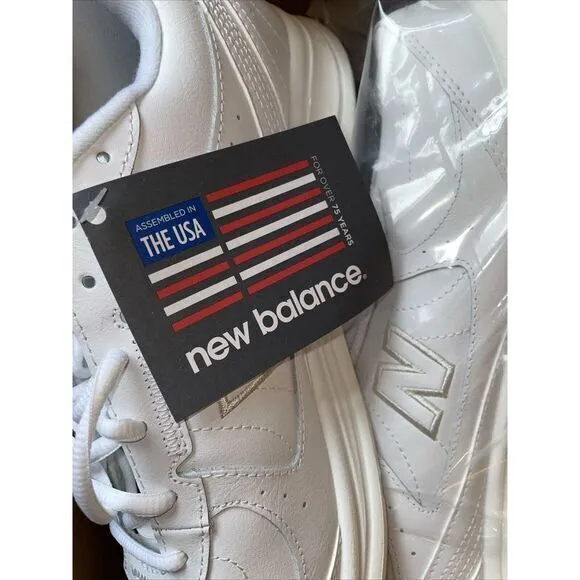 New Balance 577 Mens White Leather Walking Shoes Sneakers‎ NIB Size 10.5